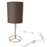 Asztali lámpa, fém/szürkésbarna Taupe, ANELE
