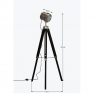 Állólámpa fekete fa/fém, CINDA TIP 26 YF819-B Állólámpa fekete fa/fém, CINDA TIP 26 YF819-B