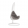 Függő fotel, fehér/szürkésbarna, TALISE