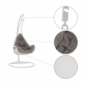 Függő fotel, fehér/szürkésbarna, TALISE