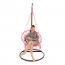 Függő szék, pamut+fém/rózsaszín, AMADO 2 NEW