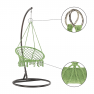 Függő szék, pamut+fém/zöld greenery, AMADO 2 NEW