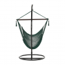 Lógó hintaszék, sötétzöld/barna, BASKO