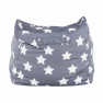 Babzsák, szürke/fehér, csillag minta, LURKO