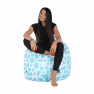 Babzsák, türkisz-fehér/minta, TELDIN