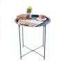 Kisasztal levehető tálcával, sötétkék, RENDER