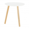 Kisasztal, fehér/természetes, PAMINO