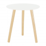 Kisasztal, fehér/természetes, PAMINO