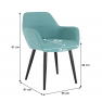Design fotel, mentolos/fekete, LACEY Design fotel, mentolos/fekete, LACEY