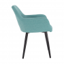 Design fotel, mentolos/fekete, LACEY Design fotel, mentolos/fekete, LACEY