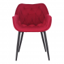 Dizájnos fotel, málna Velvet anyag, FEDRIS Dizájnos fotel, málna Velvet anyag, FEDRIS