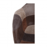 Dizájnos fotel, patchwork/bükk, TERST