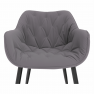 Dizájnos fotel, szürke anyag, FEDRIS