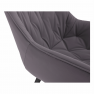 Dizájnos fotel, szürke anyag, FEDRIS