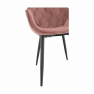 Dizájnos fotel, rózsaszín Velvet anyag, FEDRIS