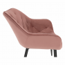 Dizájnos fotel, rózsaszín Velvet anyag, FEDRIS