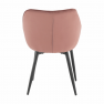 Dizájnos fotel, rózsaszín Velvet anyag, FEDRIS