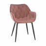 Dizájnos fotel, rózsaszín Velvet anyag, FEDRIS