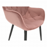 Dizájnos fotel, rózsaszín Velvet anyag, FEDRIS