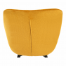 Dizájnos fotel, sárga Velvet anyag, FEDRIS