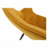 Dizájnos fotel, sárga Velvet anyag, FEDRIS