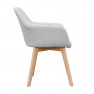 Dizájnos fotel, világosszürke/bükk, CLORIN NEW Dizájnos fotel, világosszürke/bükk, CLORIN NEW