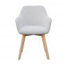 Dizájnos fotel, világosszürke/bükk, CLORIN NEW Dizájnos fotel, világosszürke/bükk, CLORIN NEW