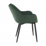 Dizájnos fotel, zöld Velvet anyag, FEDRIS