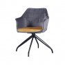 Forgó szék, szürke, camel Velvet szövet/fekete, RATOKO