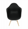 Fotel, fekete/bükk, DAMEN NEW
