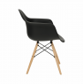 Fotel, fekete/bükk, DAMEN NEW