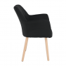 Fotel, fekete/bükk, EKIN Fotel, fekete/bükk, EKIN