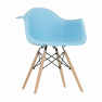 Fotel, kék/bükk, DAMEN NEW