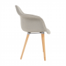 Fotel, anyag szürke/bükk, KADIR NEW TIP 4
