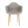Fotel, anyag szürke/bükk, KADIR NEW TIP 4