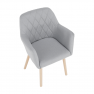 Fotel, szürke/bükk, EKIN