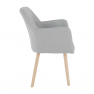Fotel, szürke/bükk, EKIN