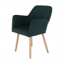 Fotel, smaragd színű/bükk, EKIN Fotel, smaragd színű/bükk, EKIN