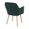 Fotel, smaragd színű/bükk, EKIN Fotel, smaragd színű/bükk, EKIN