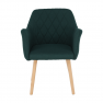 Fotel, smaragd színű/bükk, EKIN Fotel, smaragd színű/bükk, EKIN