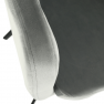 Fotel, szövet bársony világosszürke/fekete, ZERON