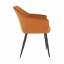 Szék, szövet tégla/fekete lábak, ODOVEL