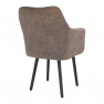 Étkező fotel, barnásszürke/fekete, DABIR Étkező fotel, barnásszürke/fekete, DABIR
