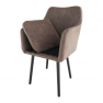 Étkező fotel, barnásszürke/fekete, DABIR Étkező fotel, barnásszürke/fekete, DABIR