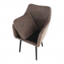 Étkező fotel, barnásszürke/fekete, DABIR Étkező fotel, barnásszürke/fekete, DABIR