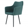 Étkező fotel, smaragd/fekete, DABIR Étkező fotel, smaragd/fekete, DABIR