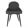 Étkezőszék, ekobőr szürke/fém, KALINA Étkezőszék, ekobőr szürke/fém, KALINA