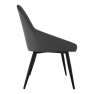 Étkezőszék, ekobőr szürke/fém, KALINA Étkezőszék, ekobőr szürke/fém, KALINA