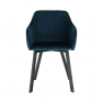 Étkezőszék, kék/fekete, TANDEL