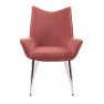 Étkezőszék, rózsaszín Velvet szövet/króm, MAIRIN TYP 2